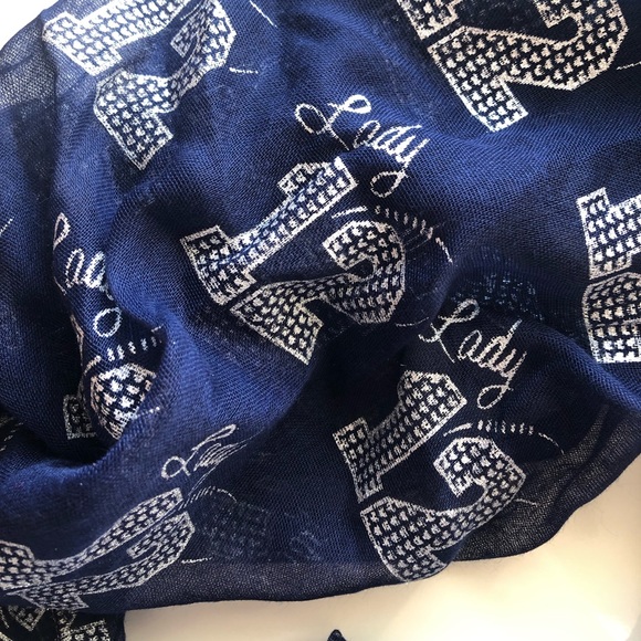 Navy Blue Lady 12 Seahawk Seattle Scarf Infinity - Picture 1 of 3
